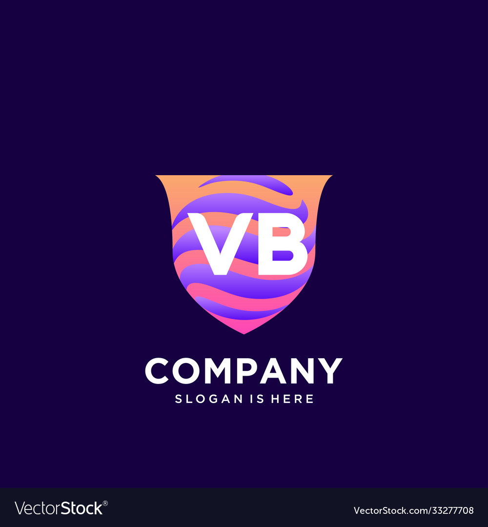 Vb initial logo with colorful template Vector Image Vb initial logo with colorful template