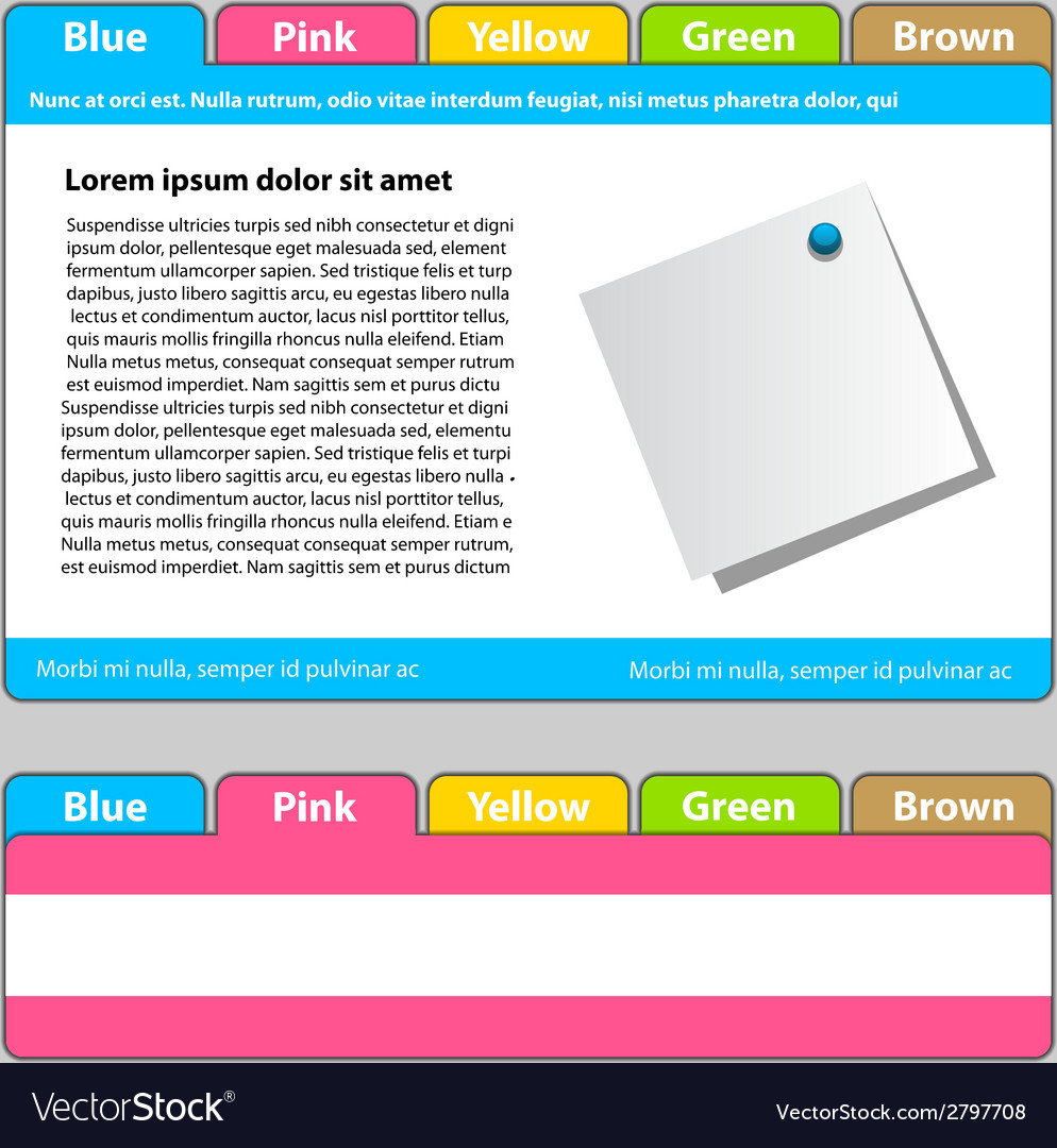 Web template - easy change focus on any tab