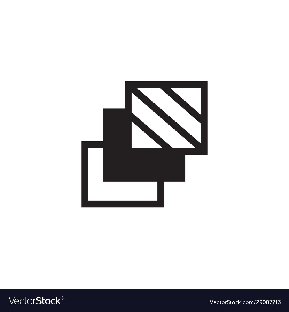 3 layer icon stack level different type