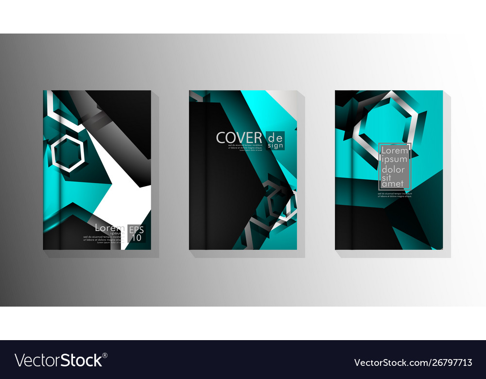Collection book cover backgrounds Royalty Free Vector Image