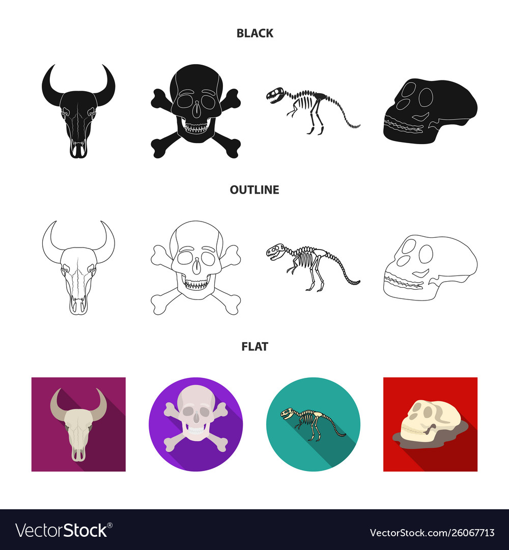 Design skeleton and character logo set