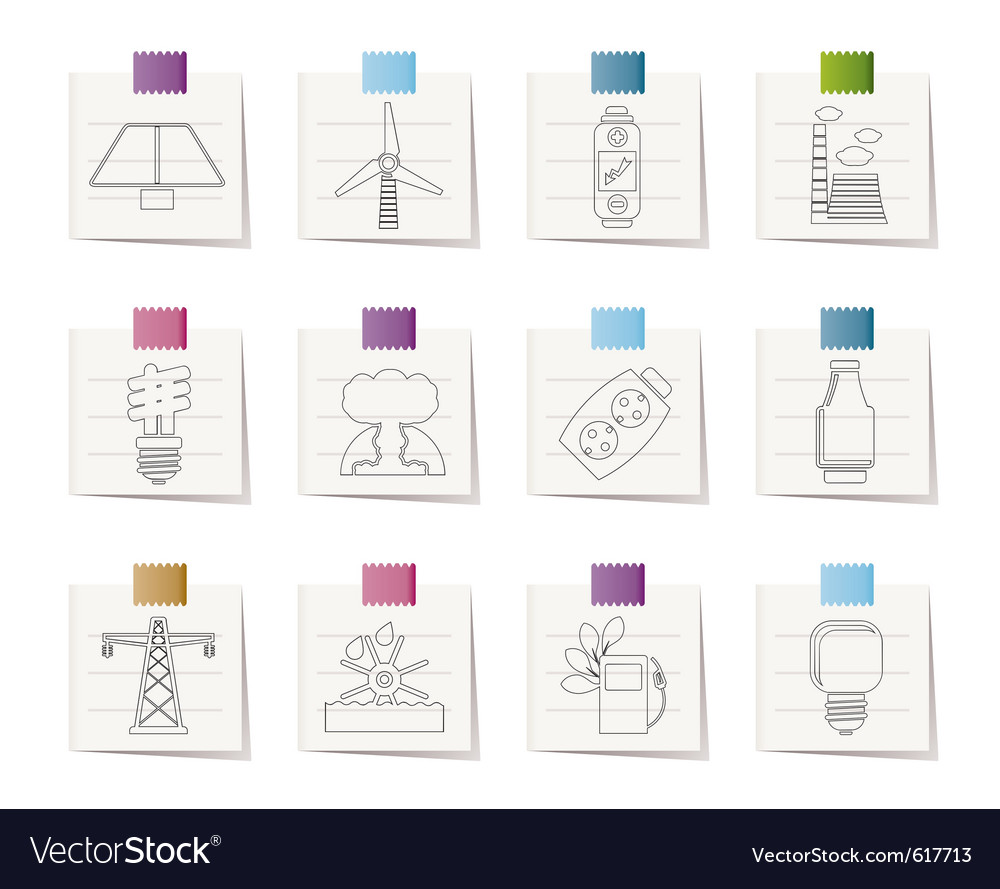 Energy and electricity icons