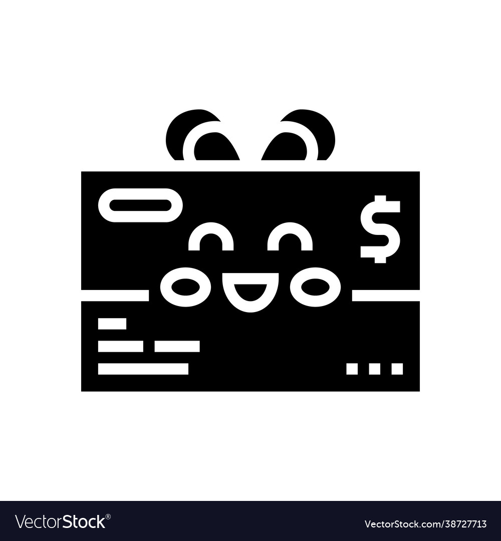 Gift certificate glyph icon