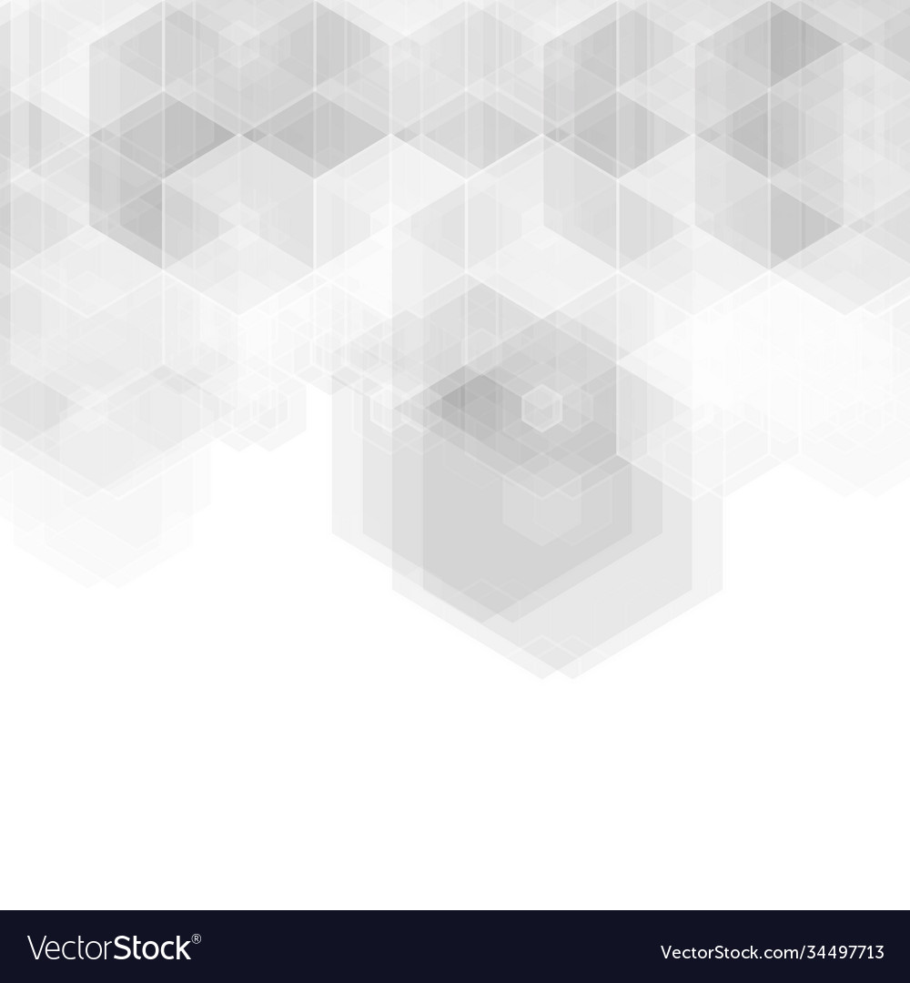 Gray hexagons background image polygonal style vector image Gray hexagons background image polygonal style