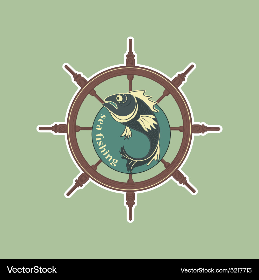 Label marine theme Royalty Free Vector Image - VectorStock