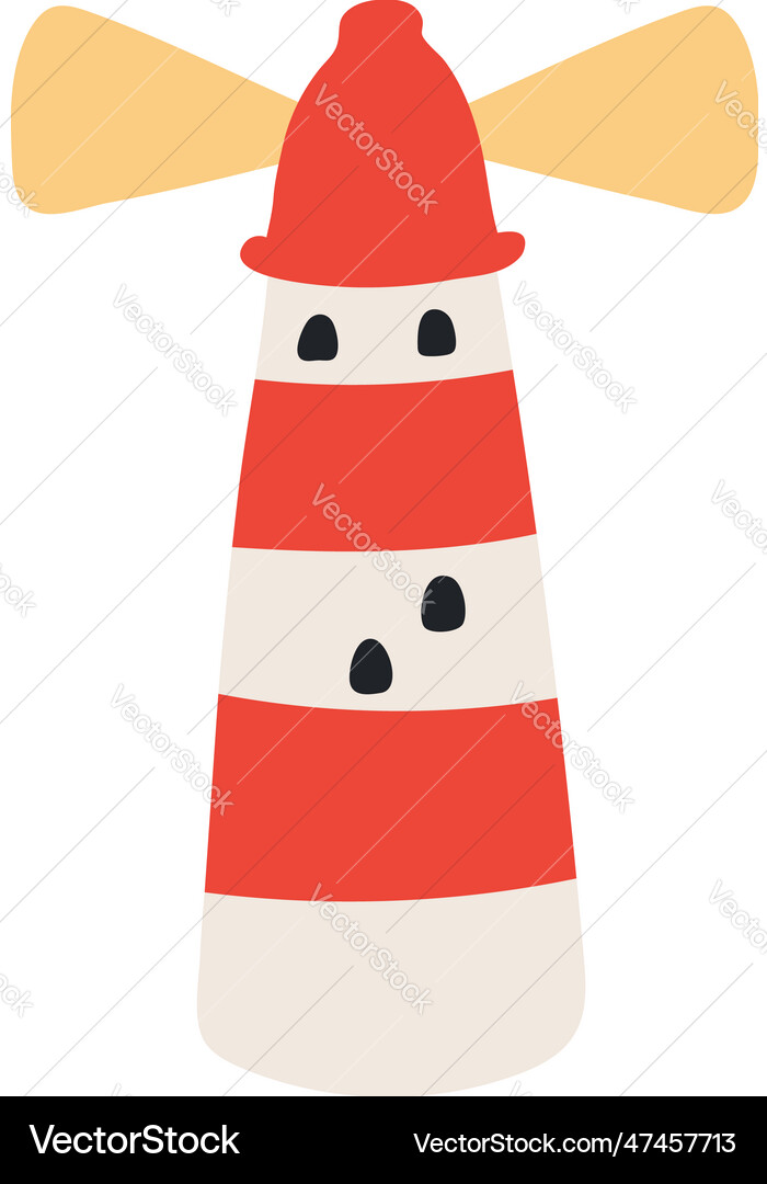 Lighthouse hand drawn Royalty Free Vector Image