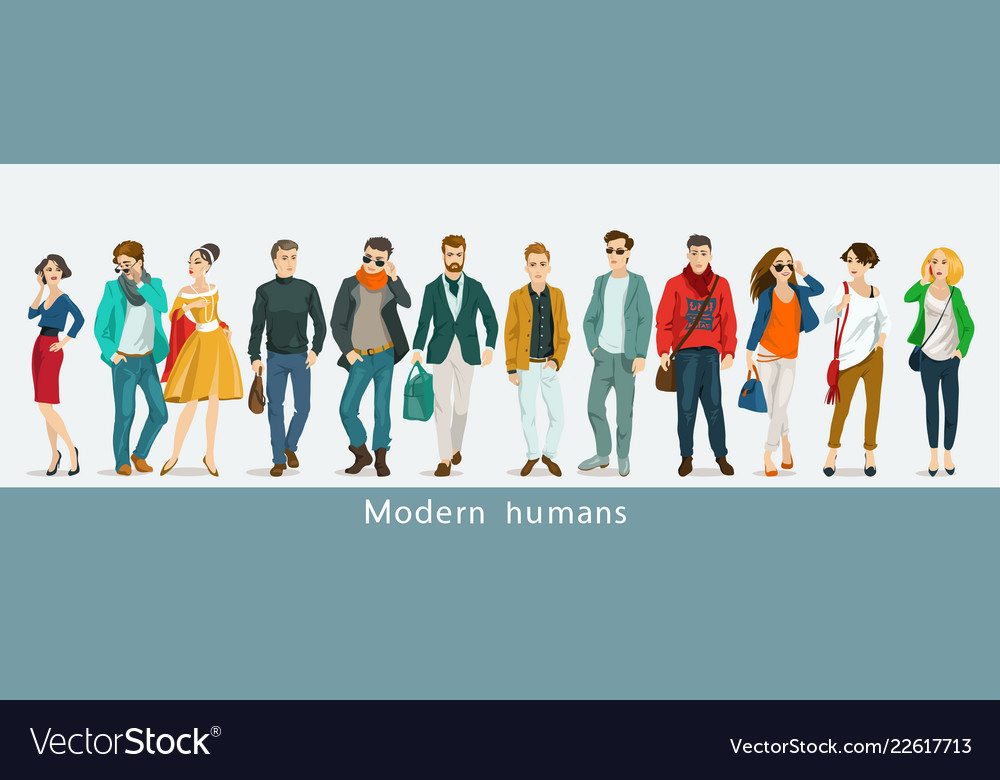 Modern humans Royalty Free Vector Image - VectorStock