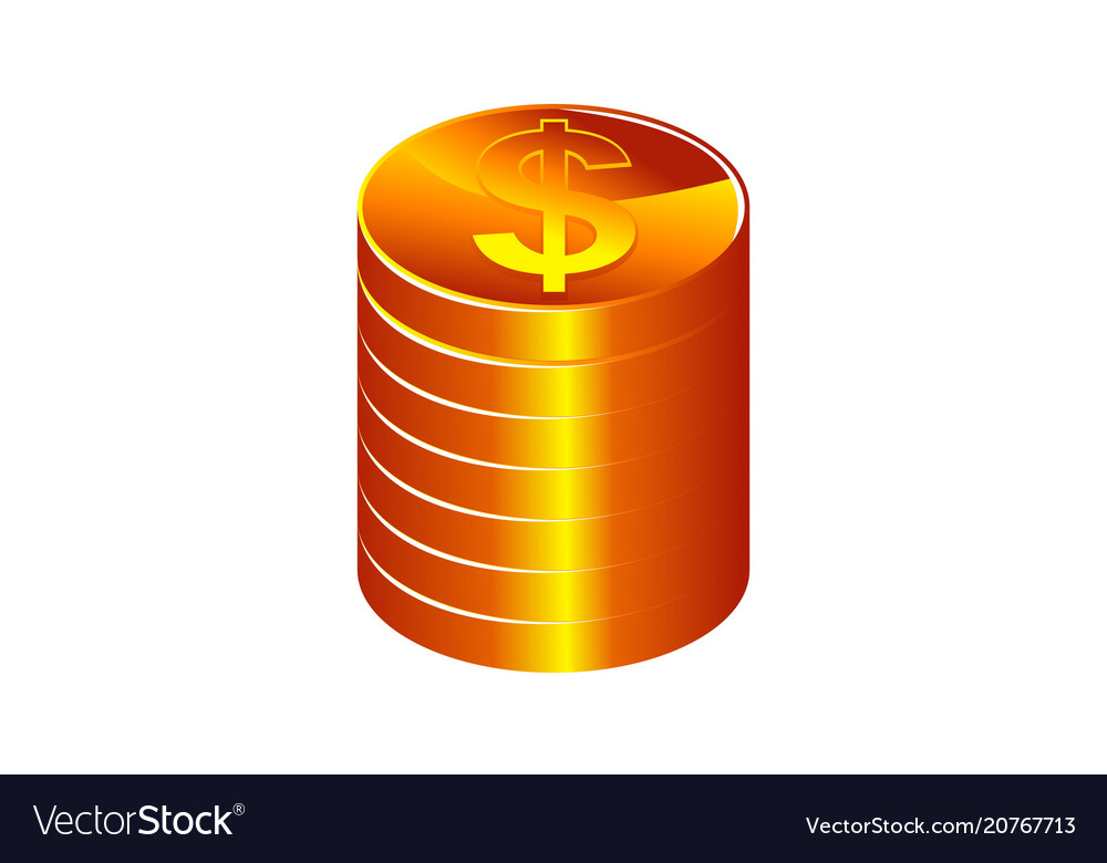 Money stack logo design template