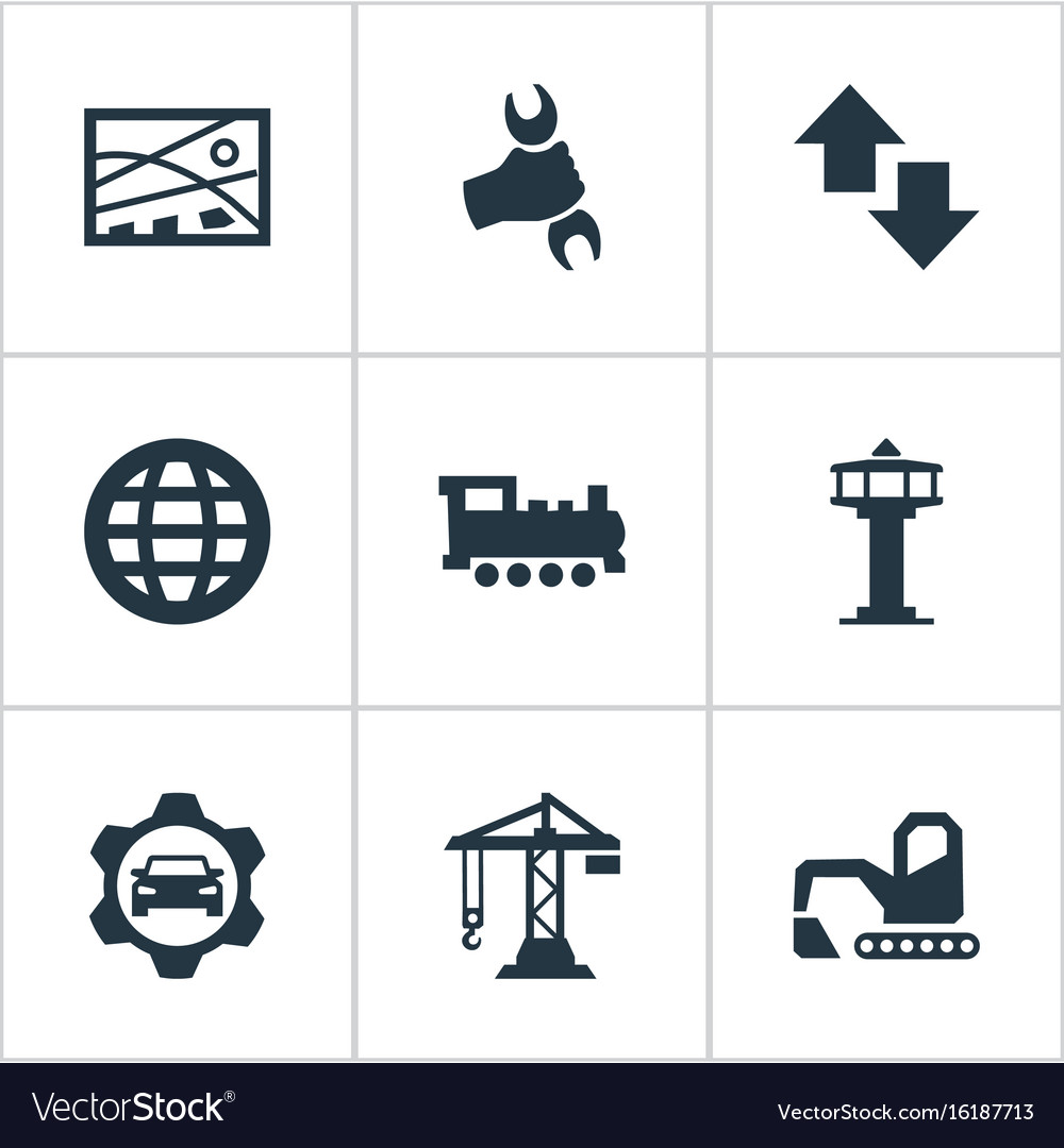 Set of simple public icons