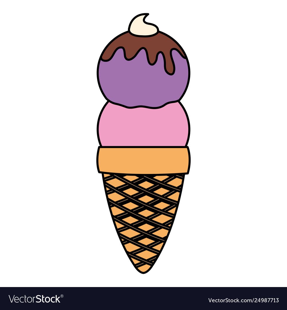 Sweet ice cream icon Royalty Free Vector Image