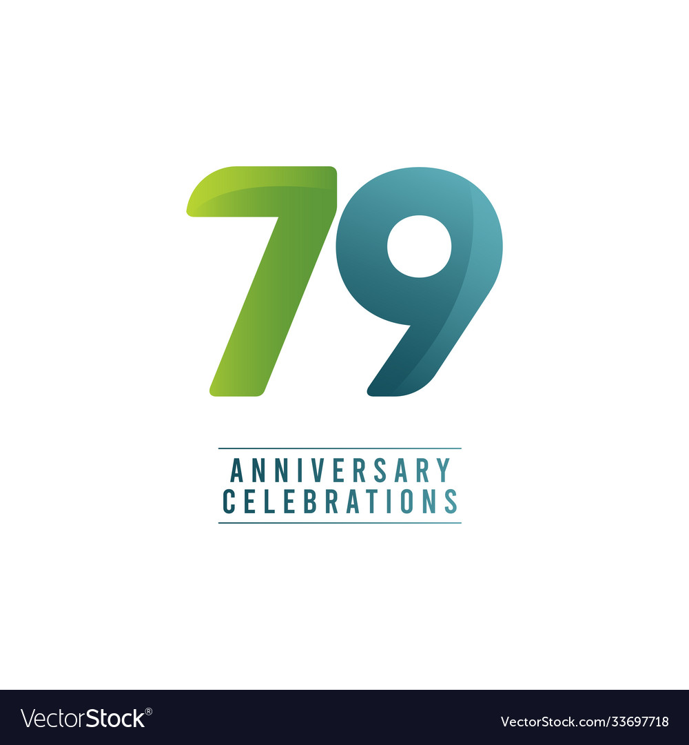 79 years anniversary celebration number text