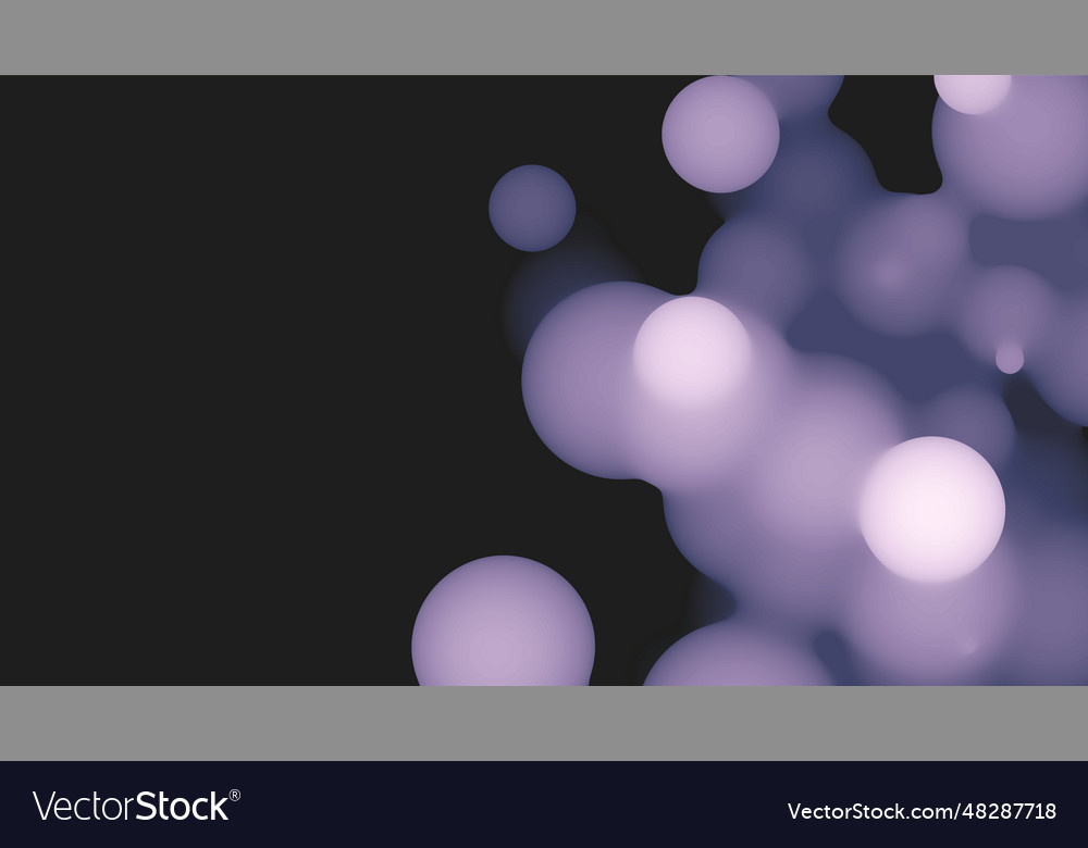Abstract 3d fluid metaball shape with violet balls Vector Image Abstract 3d fluid metaball shape with violet balls