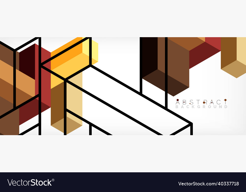 Abstract background 3d cubes cubic elements vector image Abstract background 3d cubes cubic elements