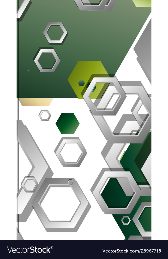 Abstract geometric background with hexagons vector image Abstract geometric background with hexagons
