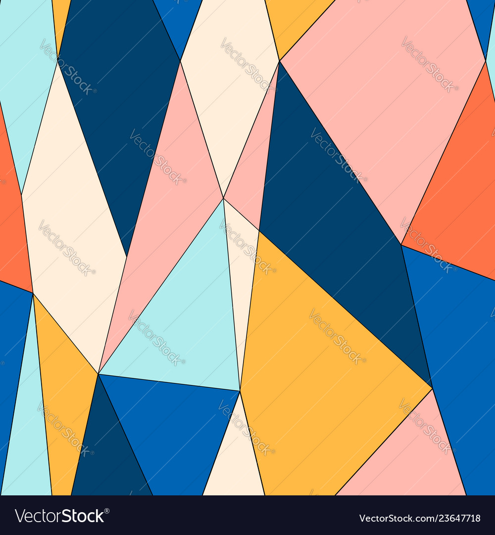 Abstract stained glass style seamless pattern Vector Image