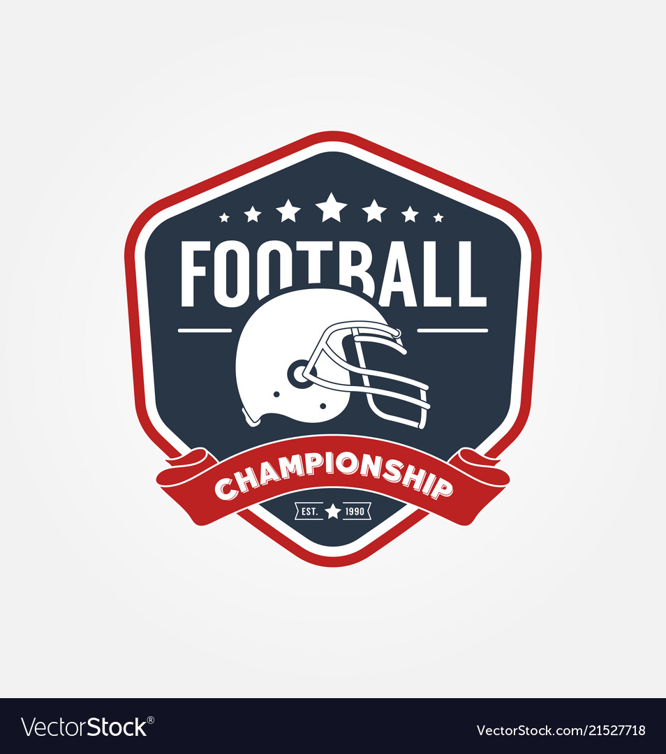 Football championship logo Royalty Free Vector Image