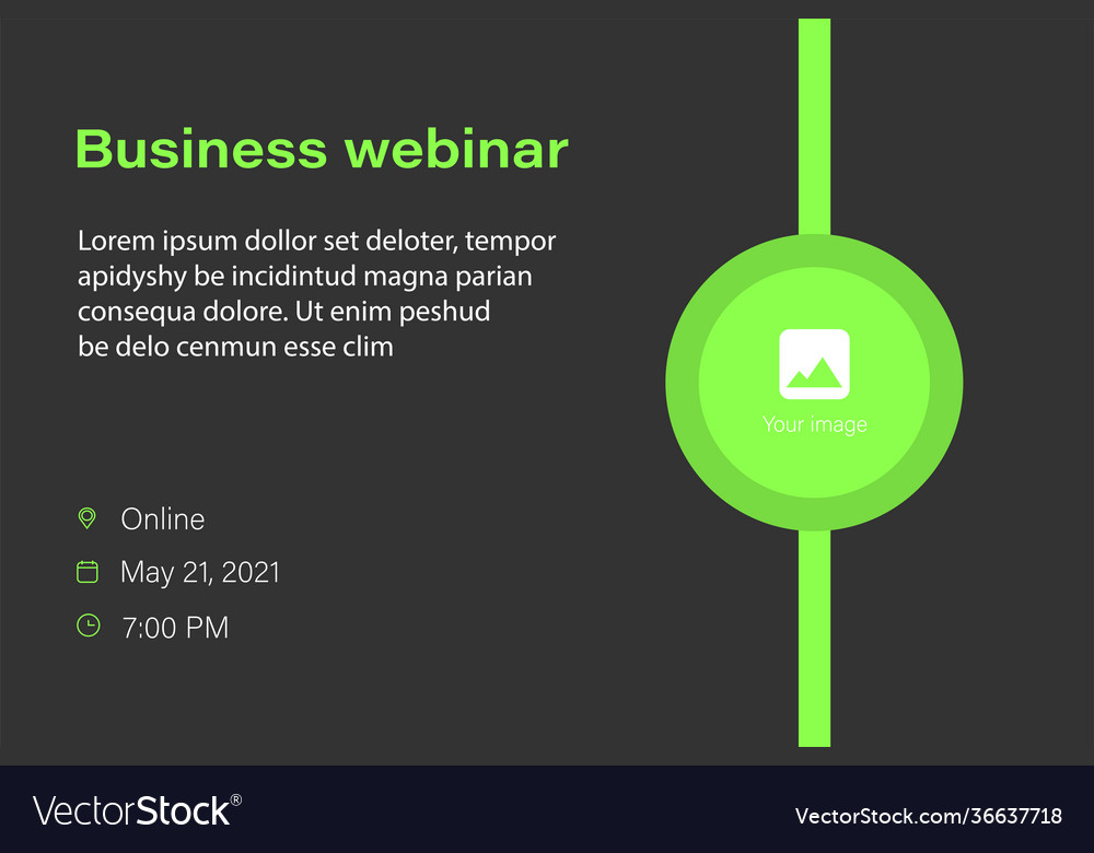 Business webinar flyer online event promotion