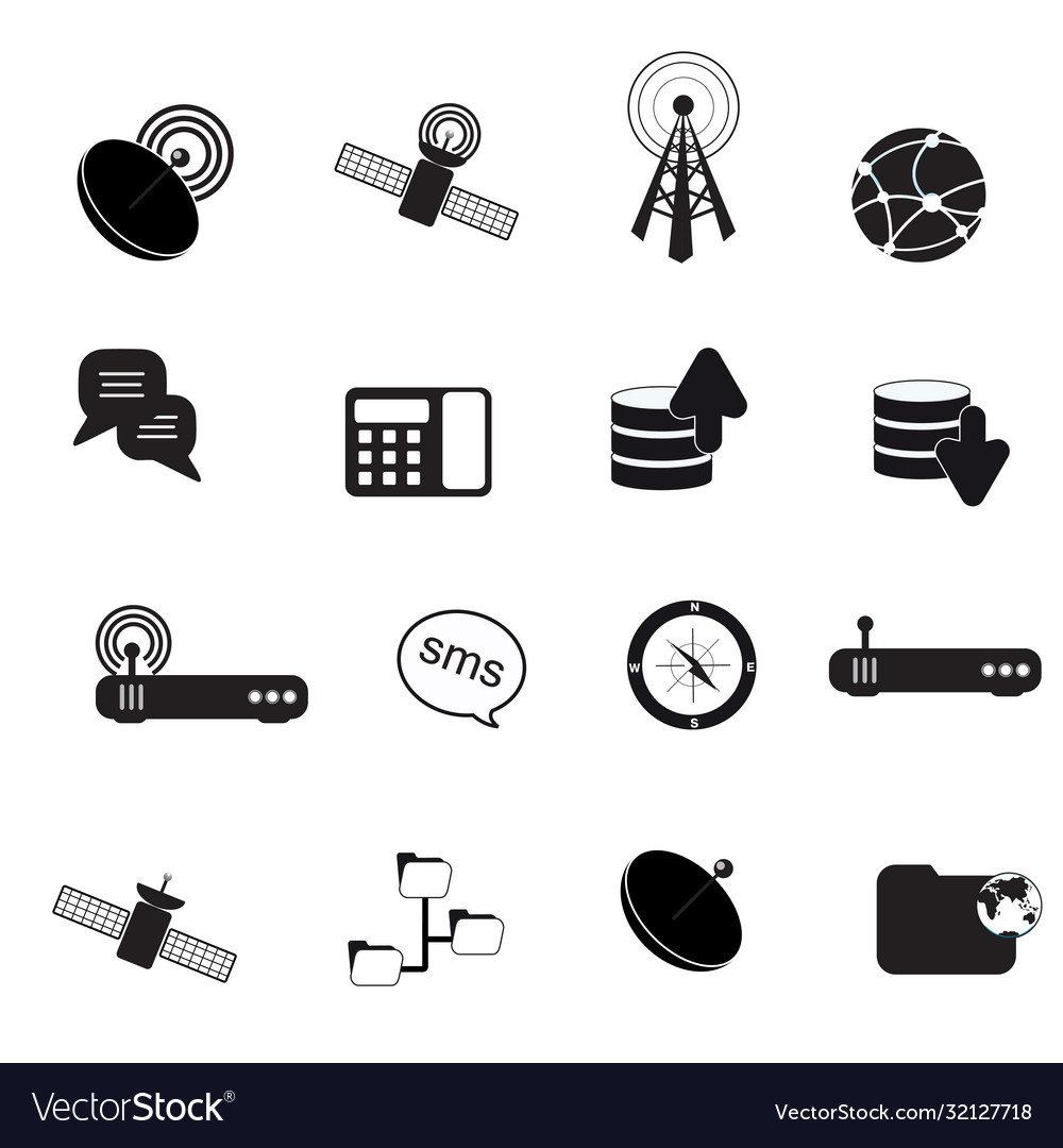 Collection icons for web design isolated on white