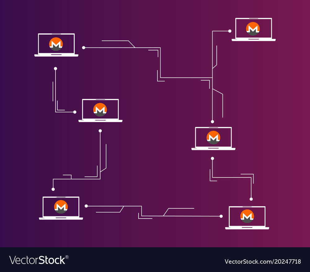 Cryptocurrency monero networking background