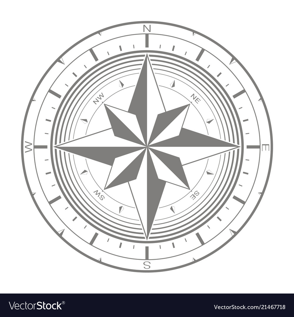 Icon with compass rose