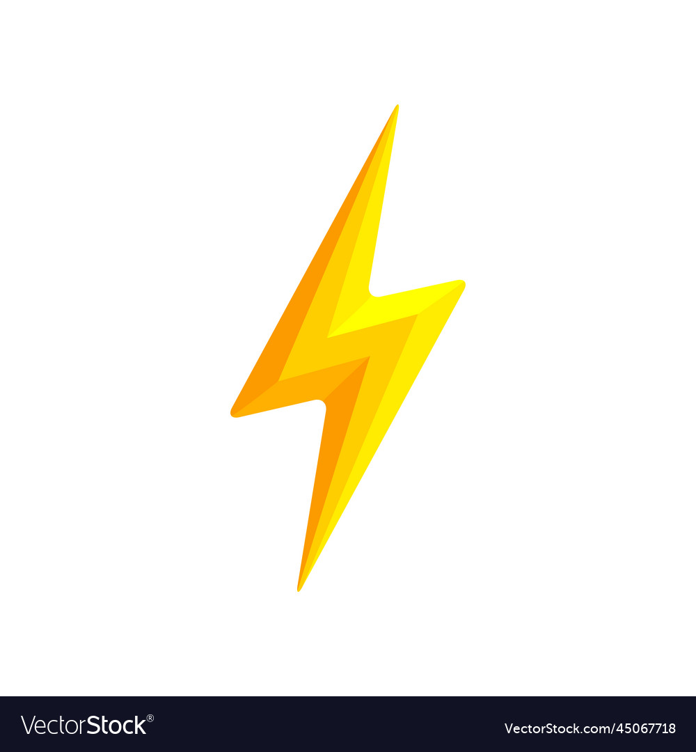 Lightning icon on white background