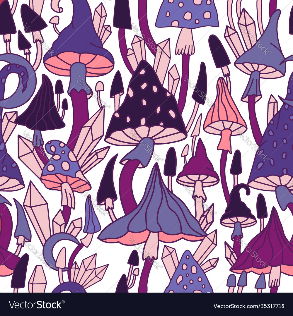 Magic seamless pattern with esoteric Vector Image Magic seamless pattern with esoteric