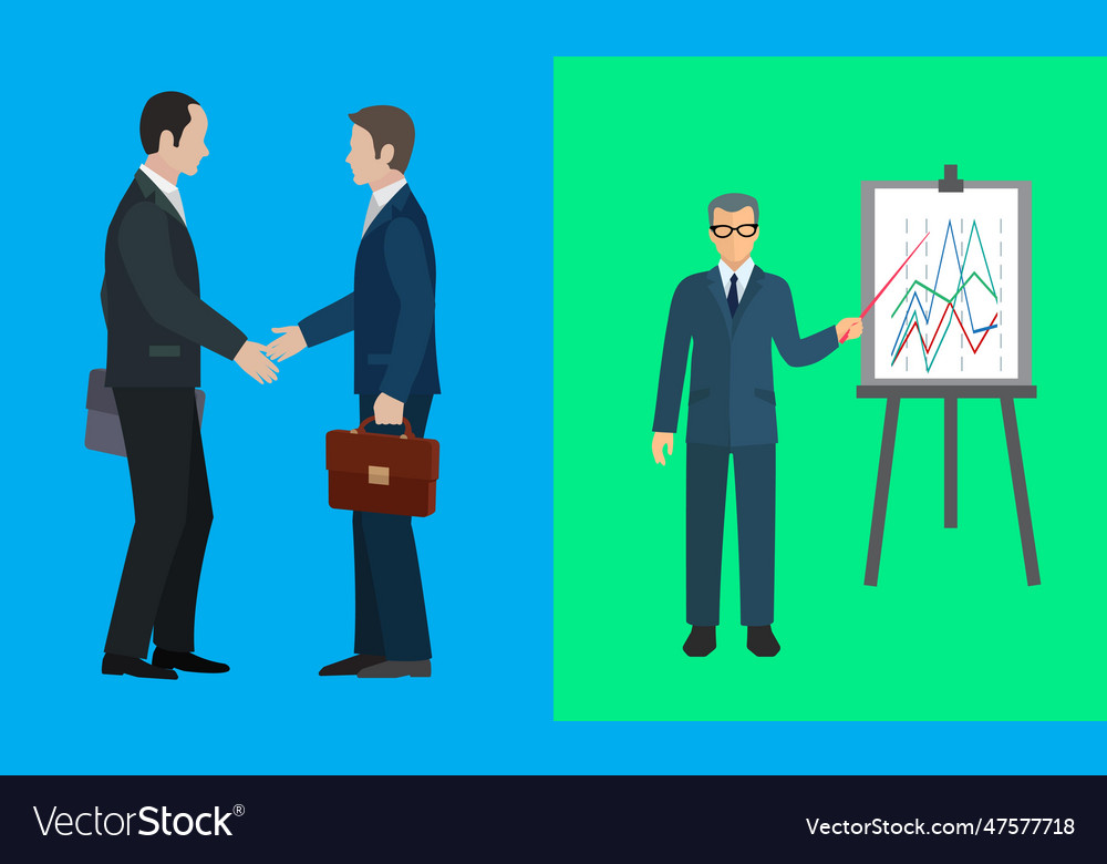 Office worker workgroup in different pose vector image Office worker workgroup in different pose