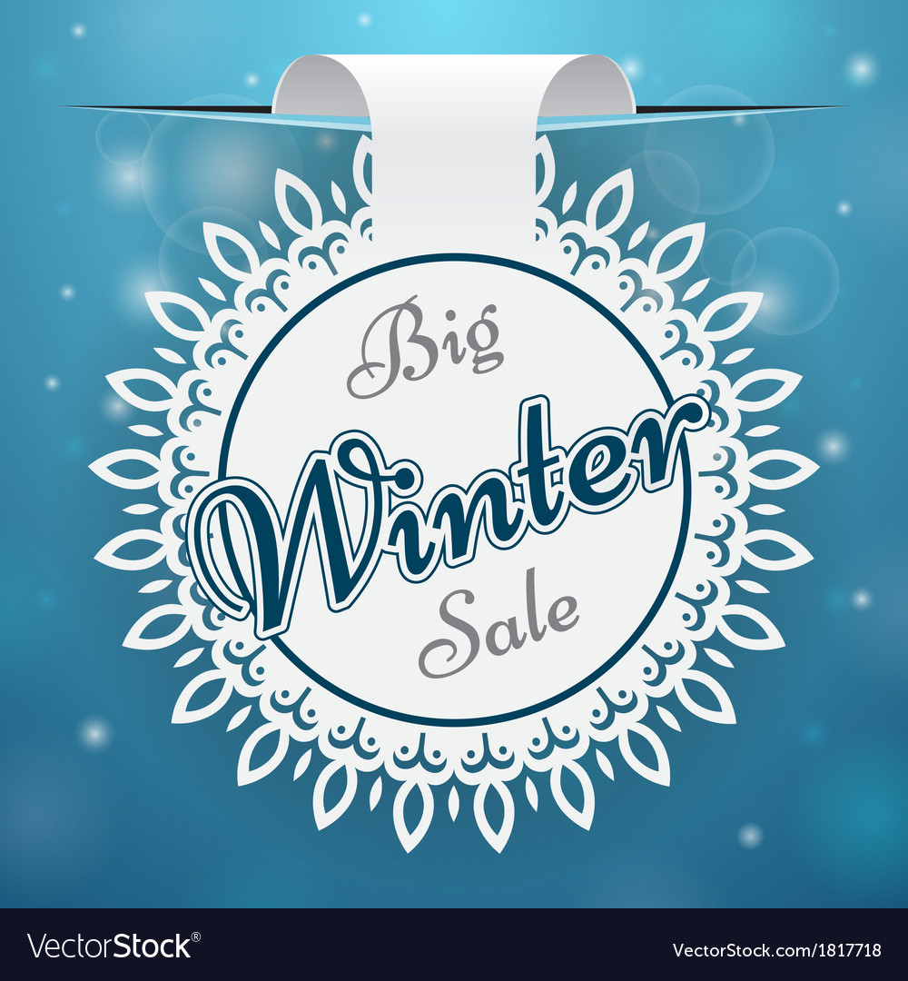 Paper price tag big winter sale