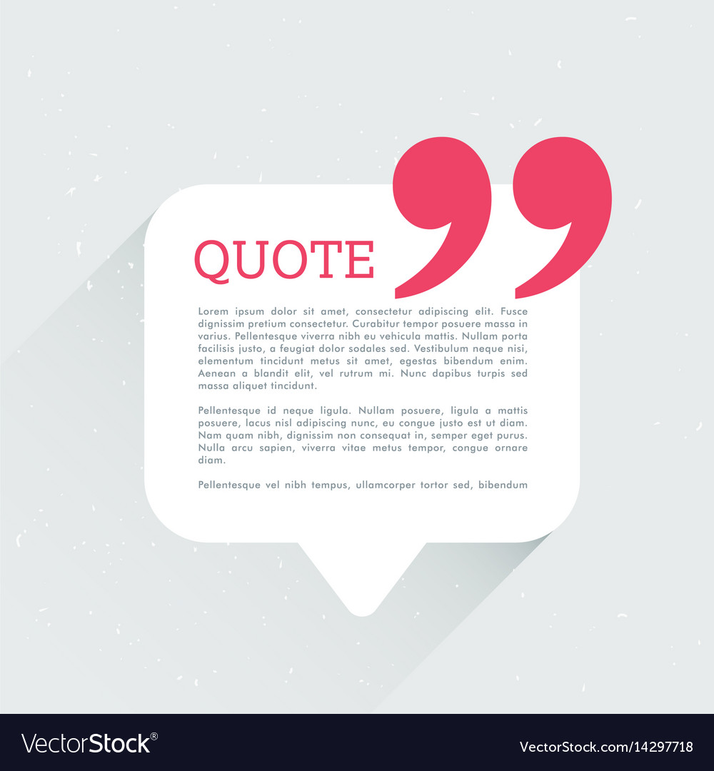 Quotation chat bubble with shadow