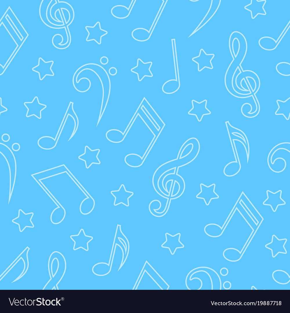 Seamless pattern with musical notes