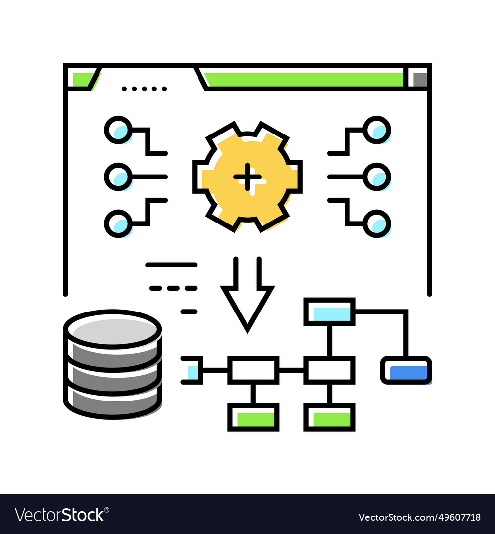 System deployment analyst color icon vector image System deployment analyst color icon