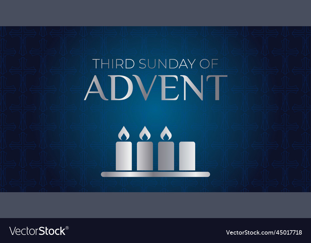 Third sunday of advent background design vector image Third sunday of advent background design