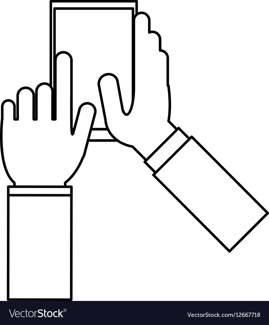 Touch smartphone device app outline
