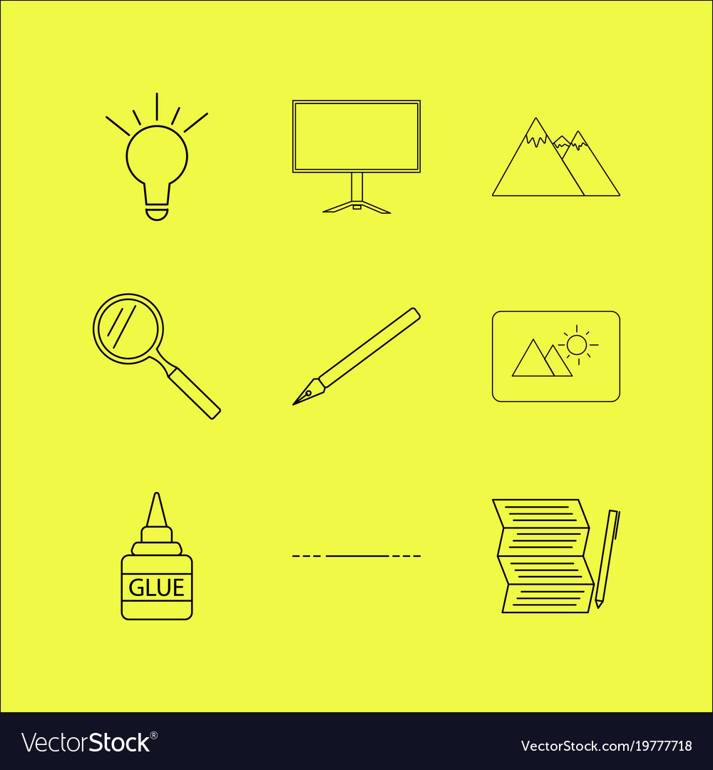 Web linear icon set simple outline icons