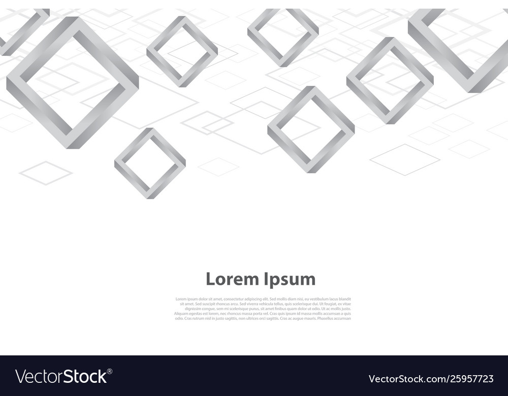 Abstract paper hexagon white background pattern vector image Abstract paper hexagon white background pattern