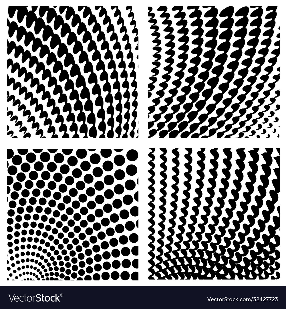 Background with distortion effect set vector image Background with distortion effect set