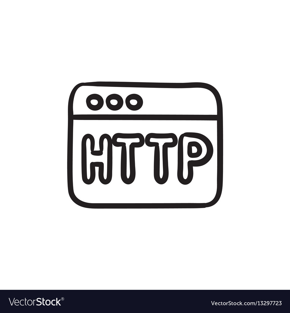 Browserfenster mit http-Textskizzensymbol