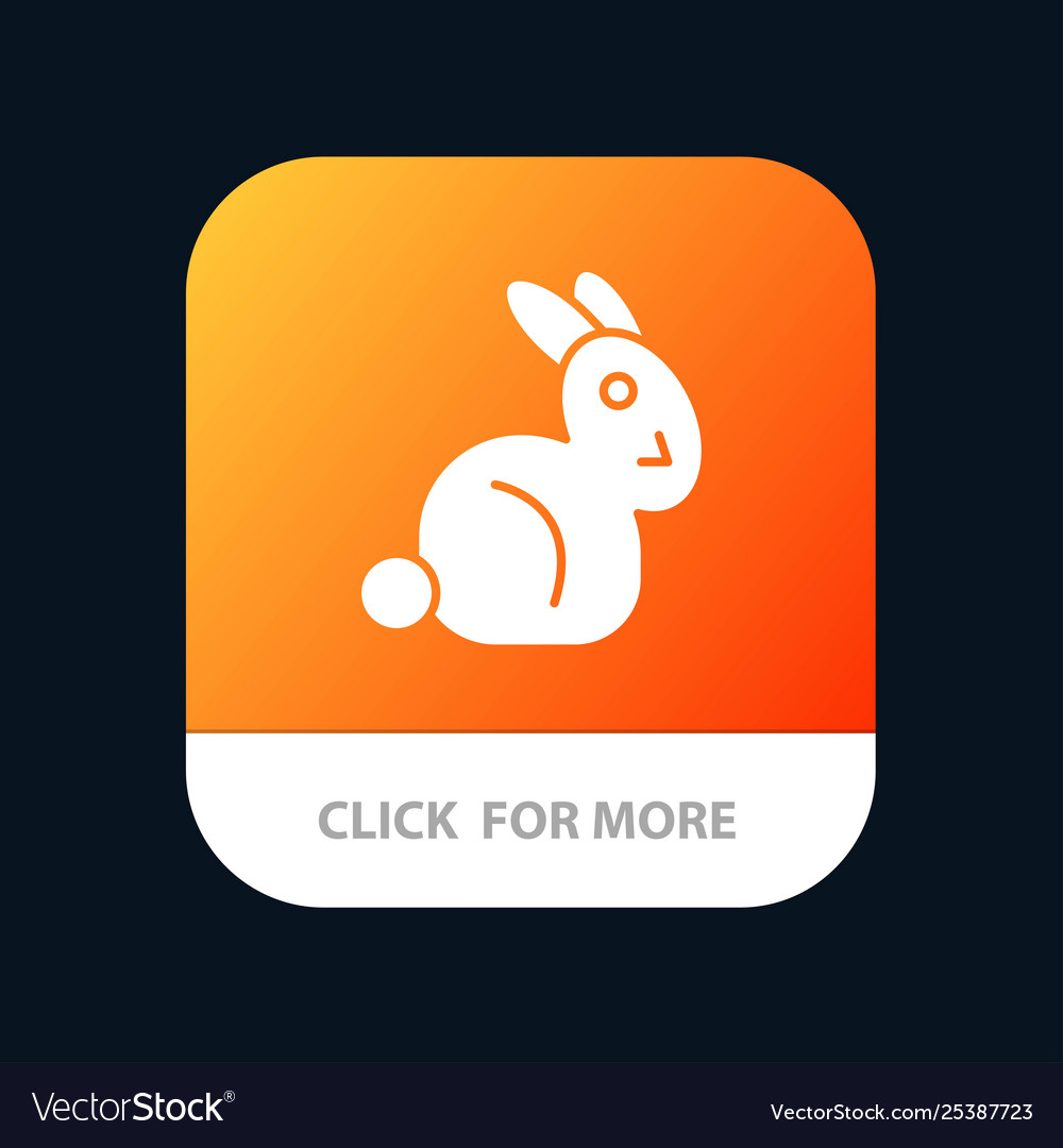 Bunny easter rabbit mobile app button android