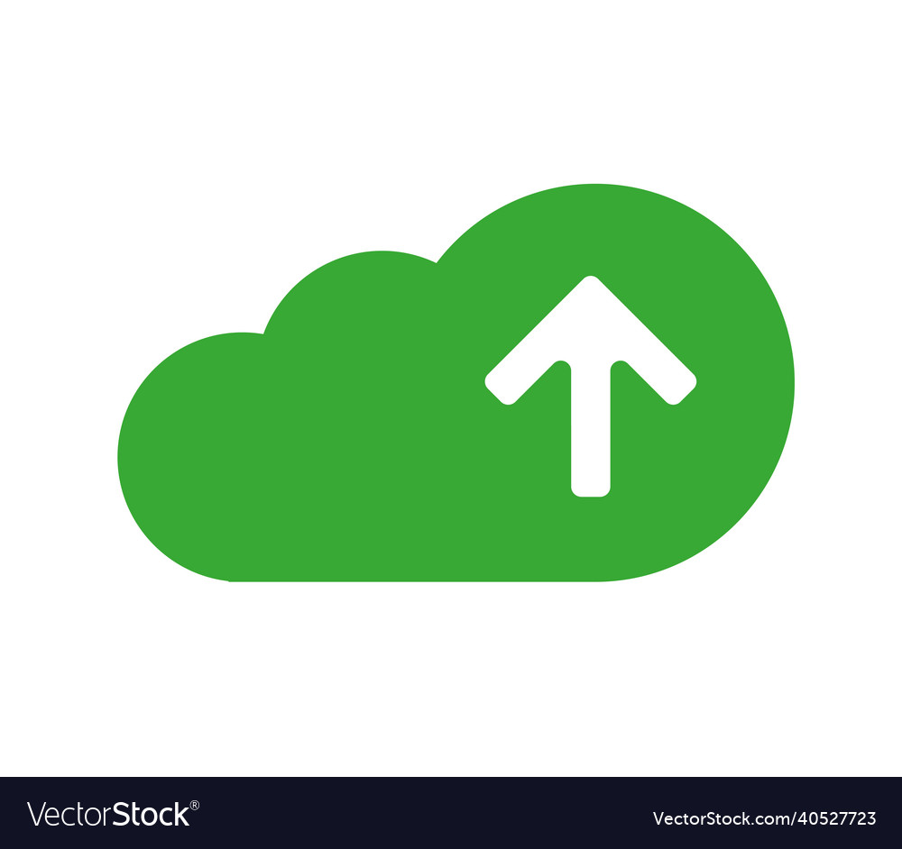 Cloud computing with upload icon Vector Image Cloud computing with upload icon