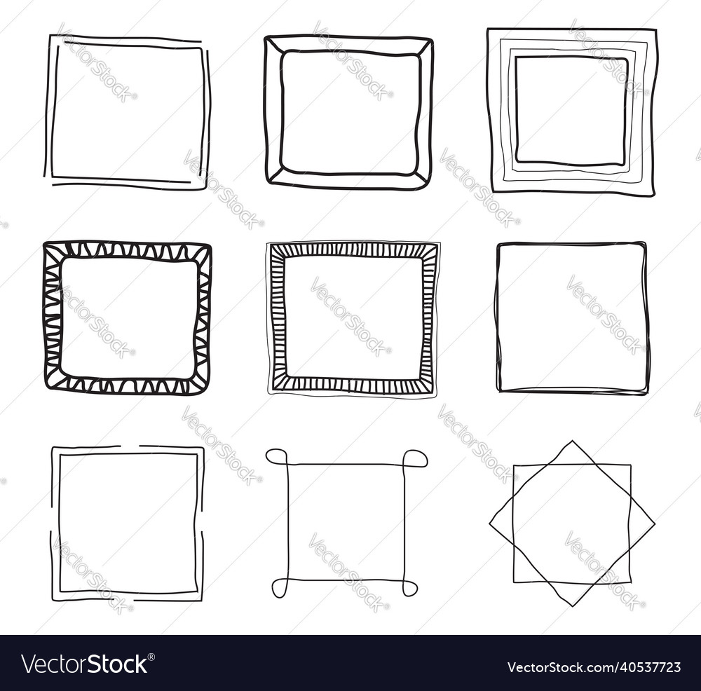 Collection of frame borders Royalty Free Vector Image