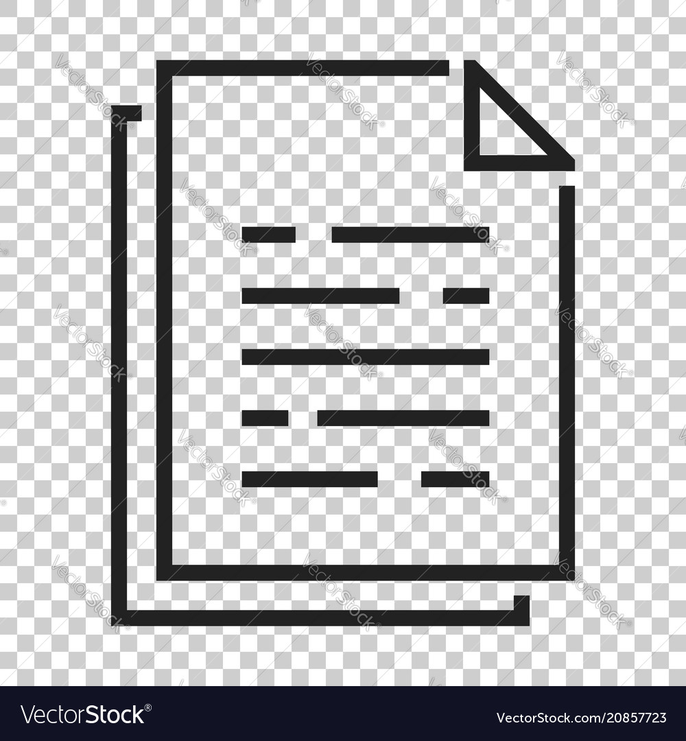 Document Paper Icon In Flat Style Terms Sheet Vector Image