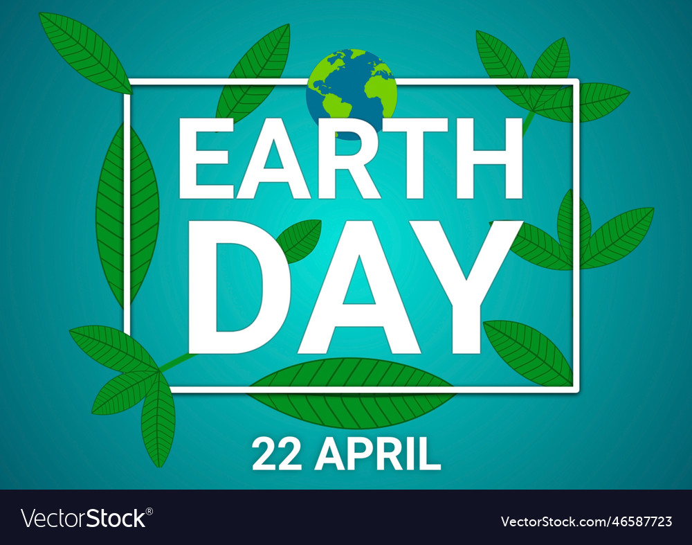 Earth day concept background Royalty Free Vector Image