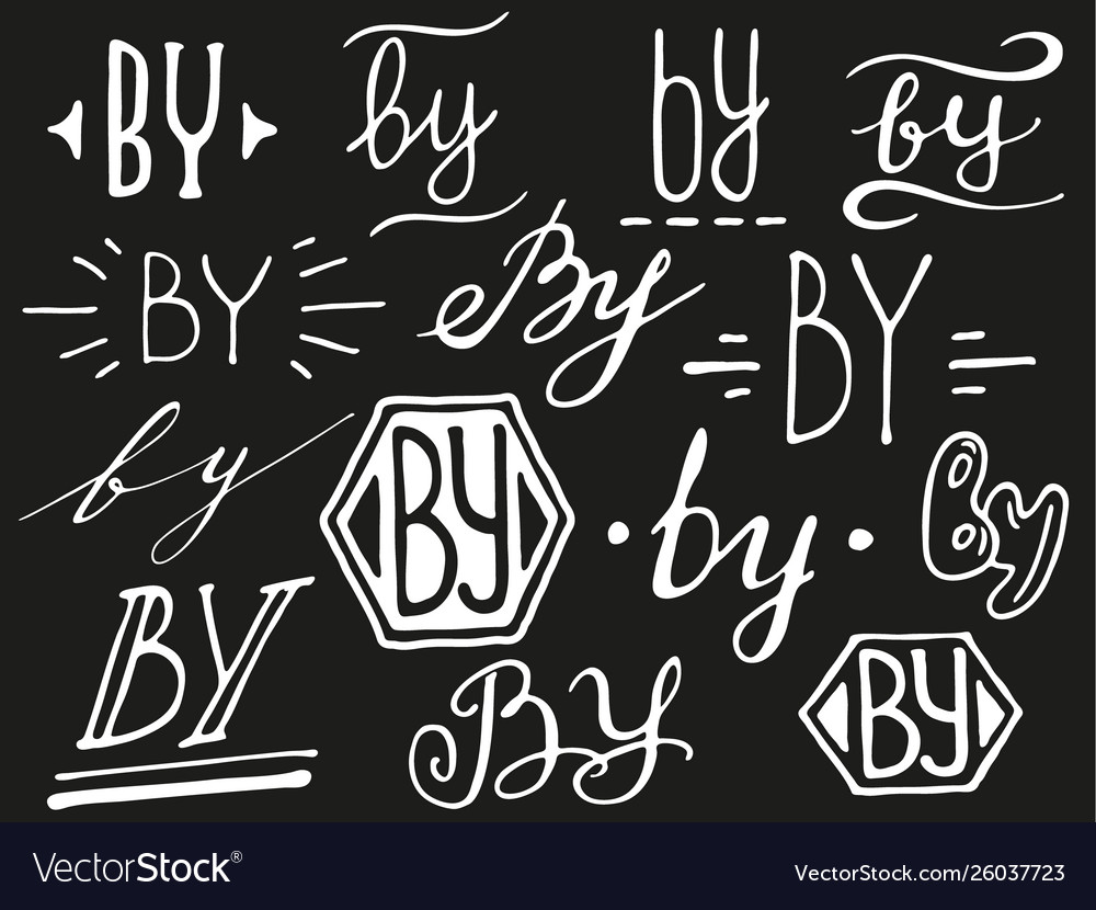 Hand lettered ampersand and catchwords