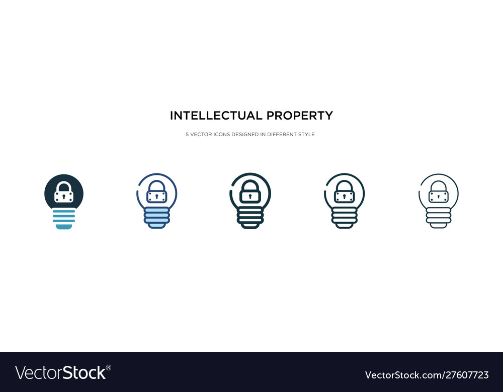 Intellectual property icon in different style