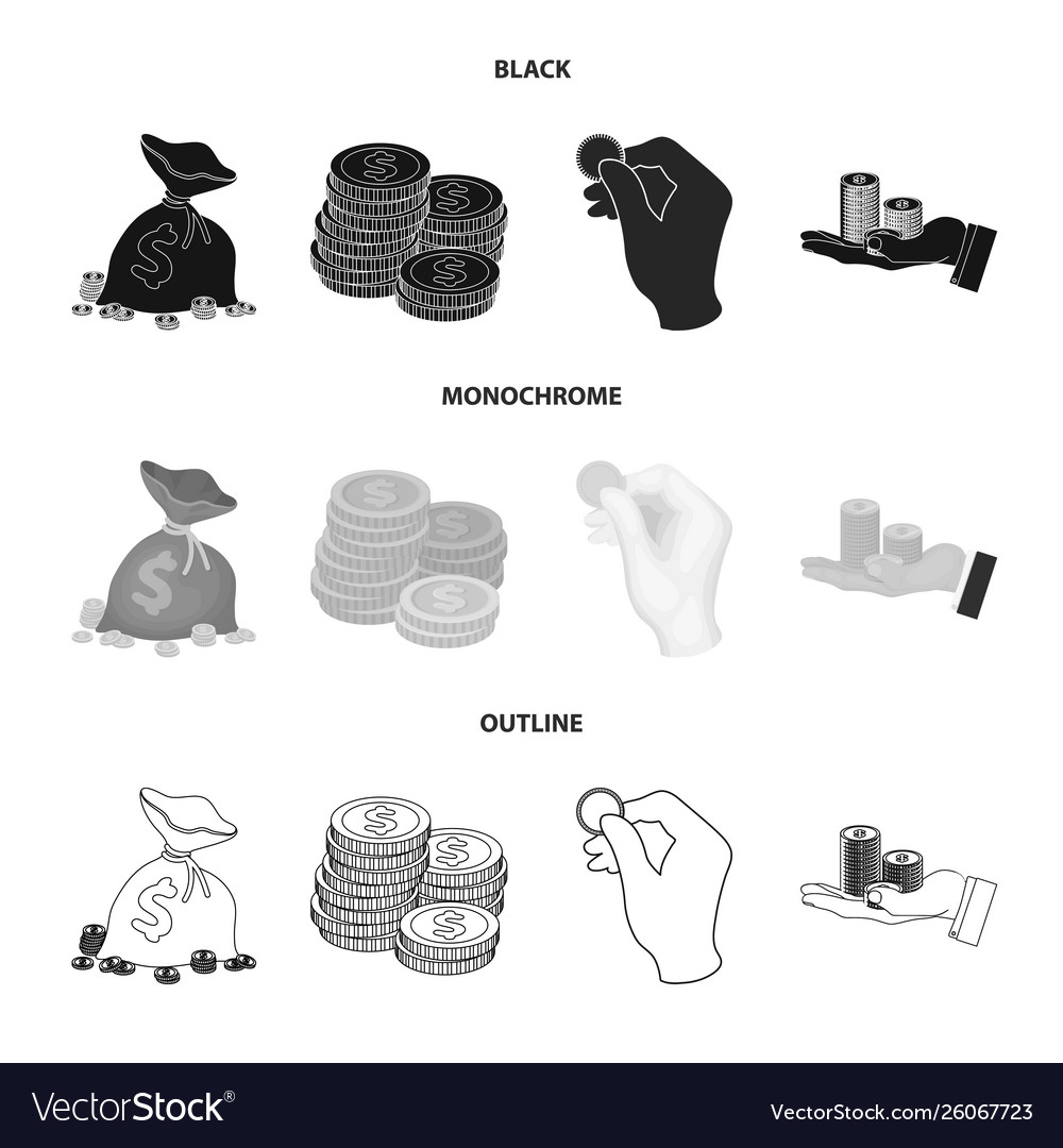Isolated object coin and treasure symbol
