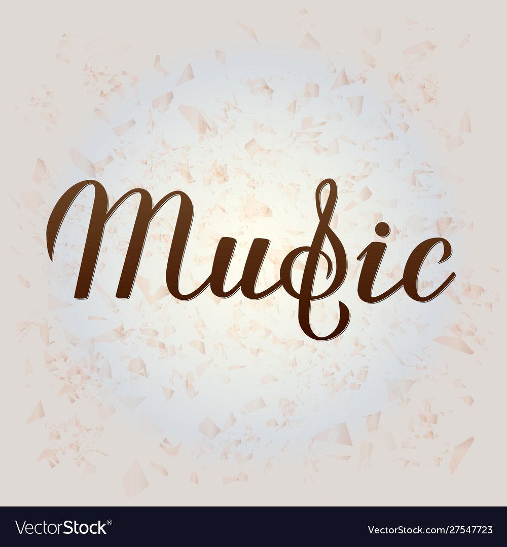 Music calligraphy hand lettering karaoke bar sign Vector Image