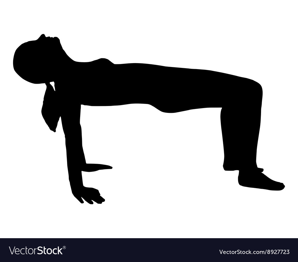 Silhouette of woman doing yoga