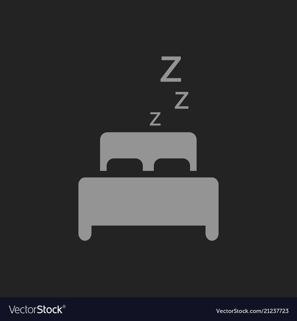 Sleeping concept bed icon on black