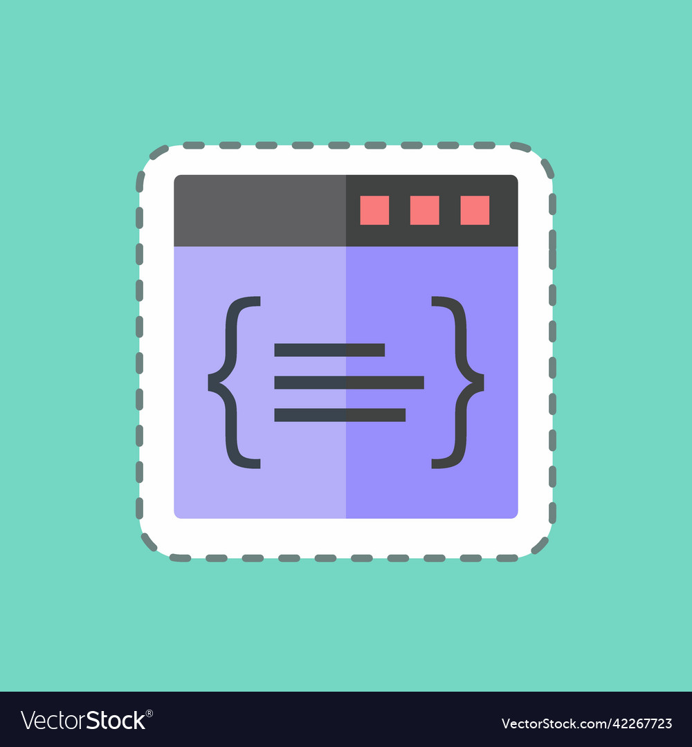 Sticker line cut code suitable for programming vector image Sticker line cut code suitable for programming