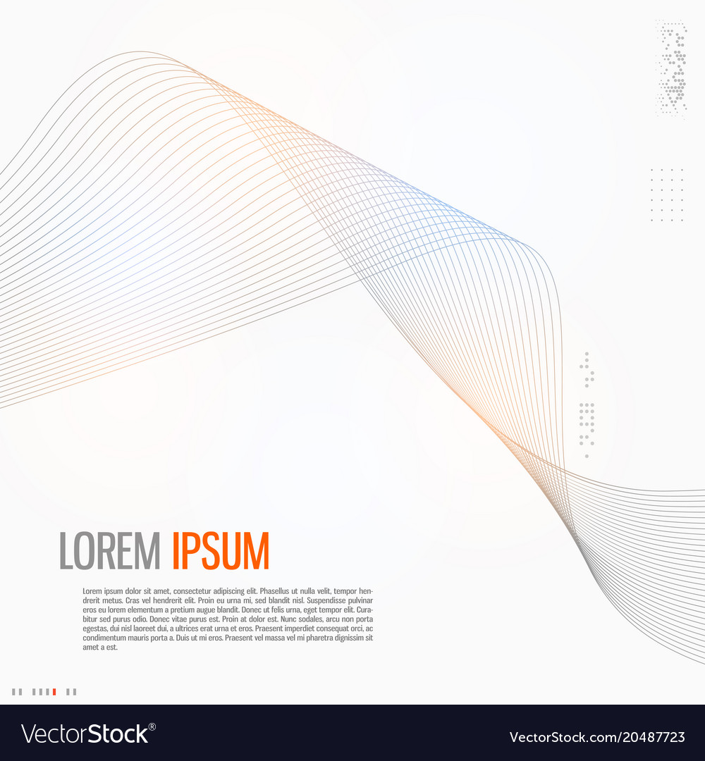 Tech background with abstract wave line